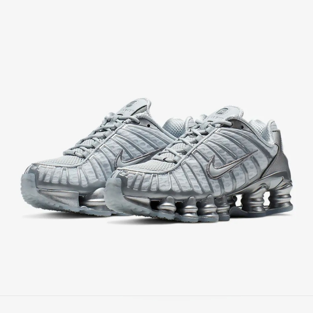 Nike Shox TL 'Metallic Silver' AR3566-003 Women's Size 7.5 - Picture 3 of 12